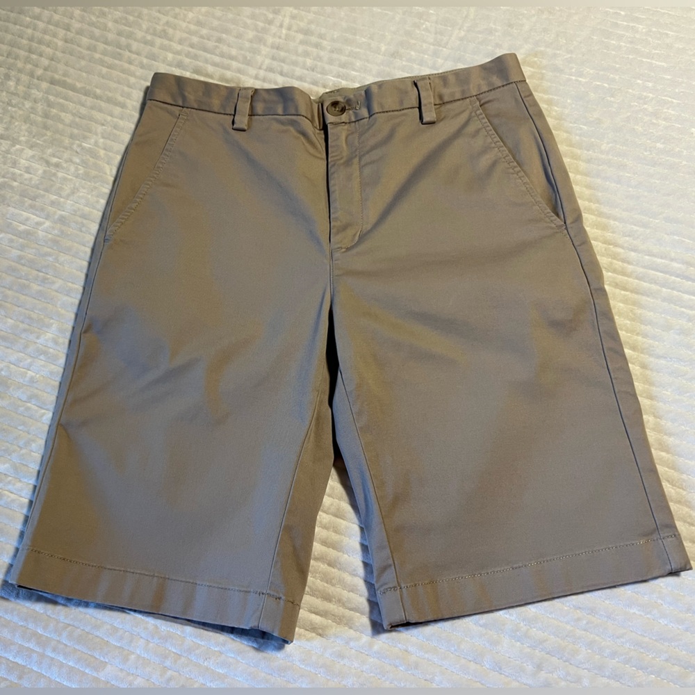 Boys Vineyard Vines Khaki Chino Shorts Adjustable Waist Size 18
